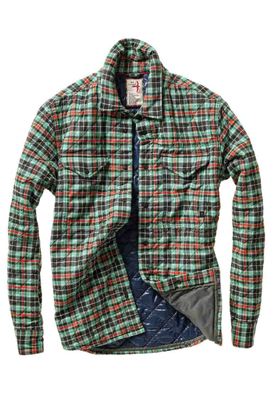 Relwen - Qltd Flannel Shirtjacket - Green Multi - Front