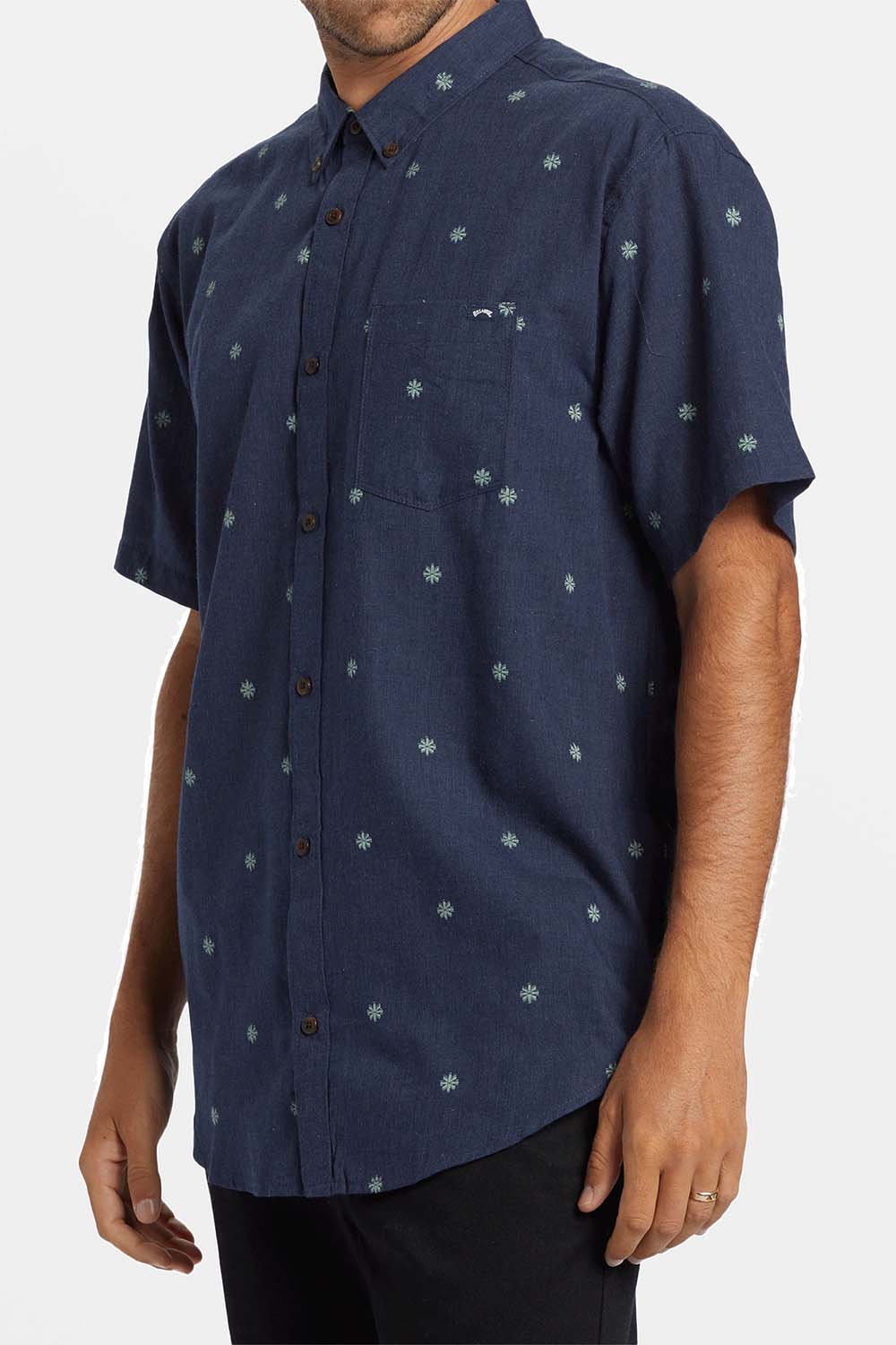 Billabong - All Day Jacquard SS - Dusty Navy - Side