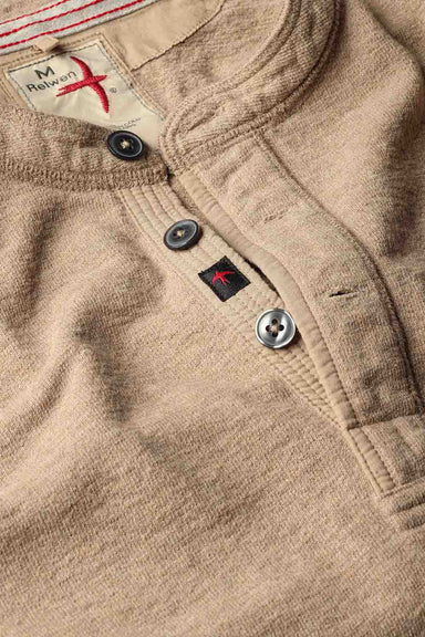 Relwen - Slub Jersey Henley - Lt Camel - Detail