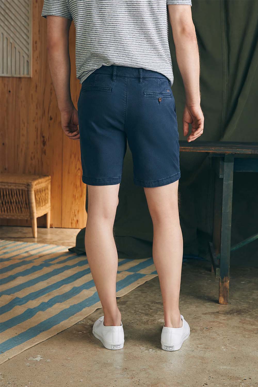 Faherty - Coastline Chino Short - Blue Nights - Back