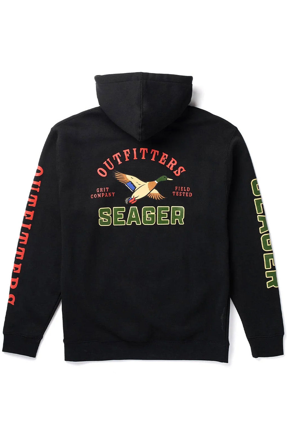 Seager Outfitters Hoodie in Black — Back view