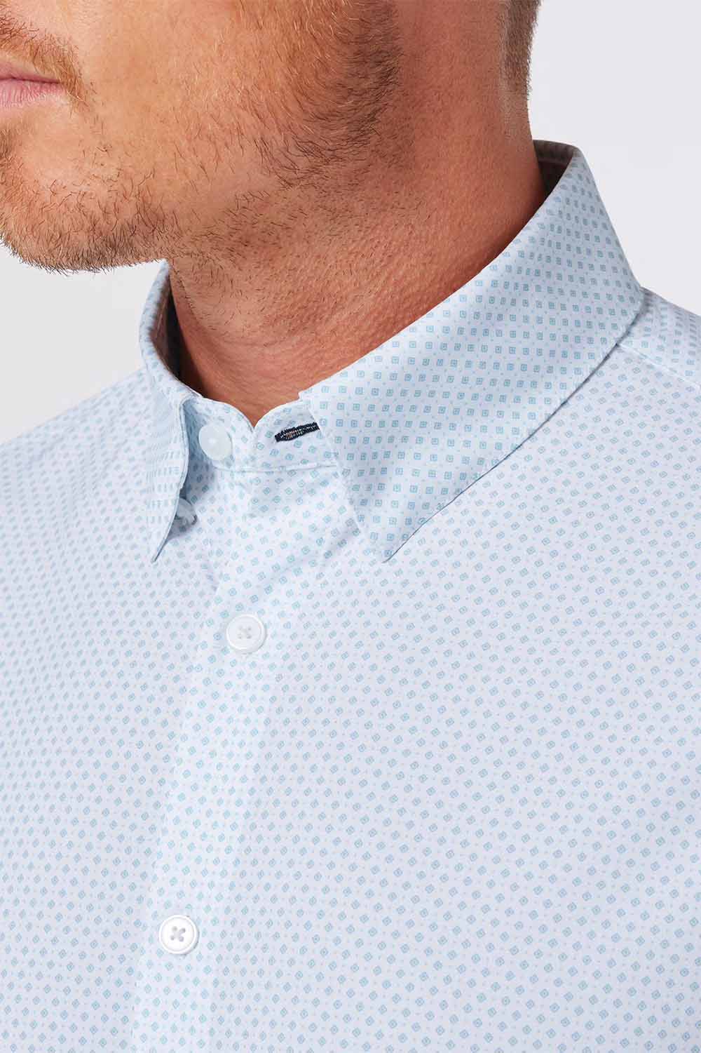 Mizzen + Main - Leeward LS - White Double Diamond - Detail