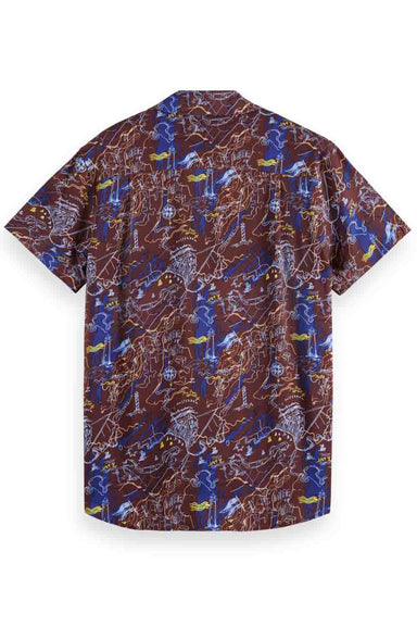 Scotch & Soda - All Over Printed Shirt - Map AOP - Back