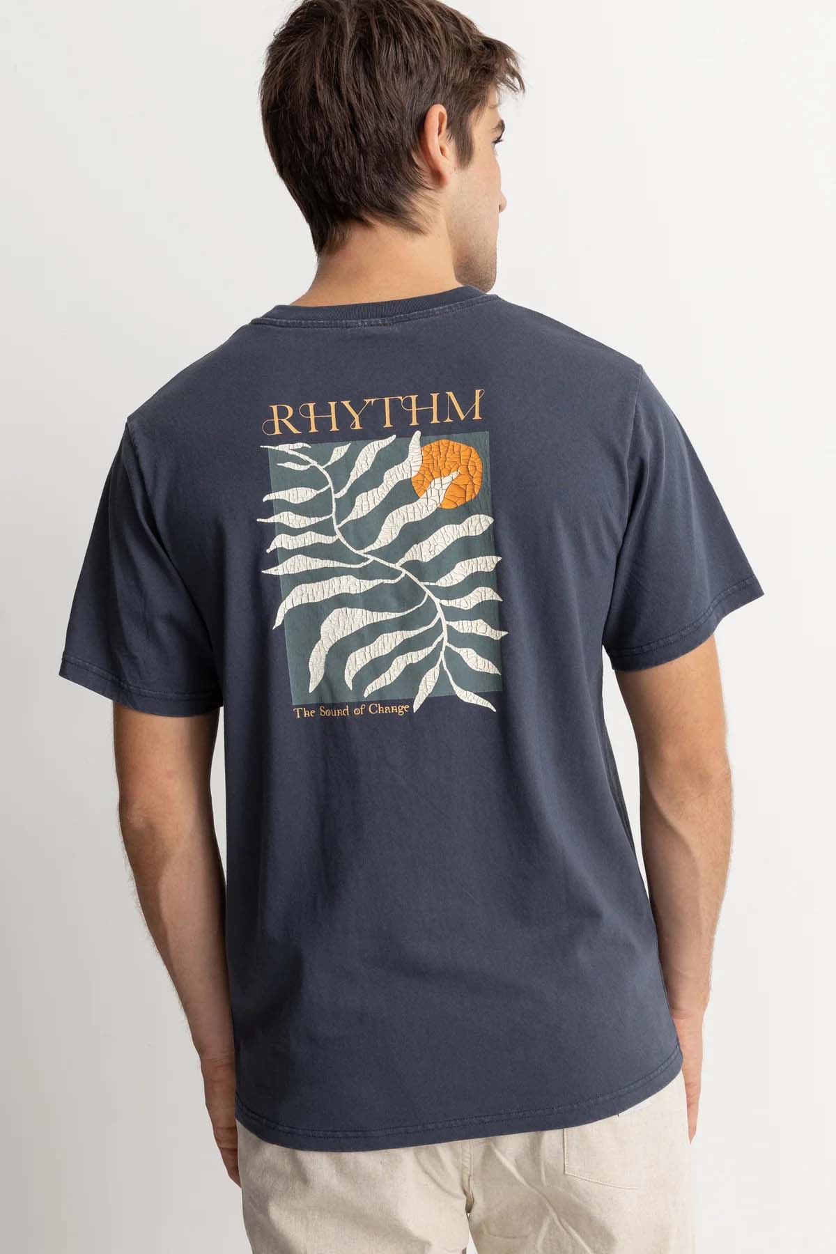 Rhythm - Fern Vintage SS Tshirt - Steel - Back
