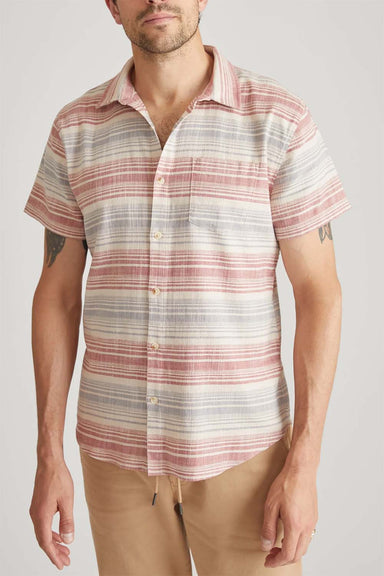 Marine Layer - Stretch Selvage Shirt - Warm Baja Stripe - Front