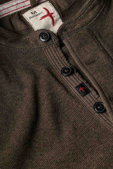 Relwen FRENCH RIB HENLEY Loden Detail