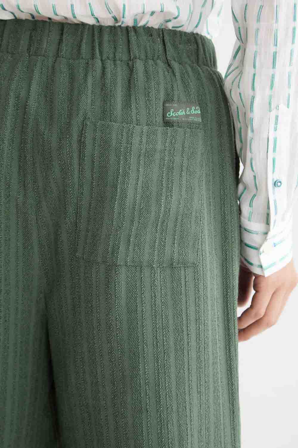 Scotch & Soda - Fave Stripe Bermuda Short - Thyme - Detail