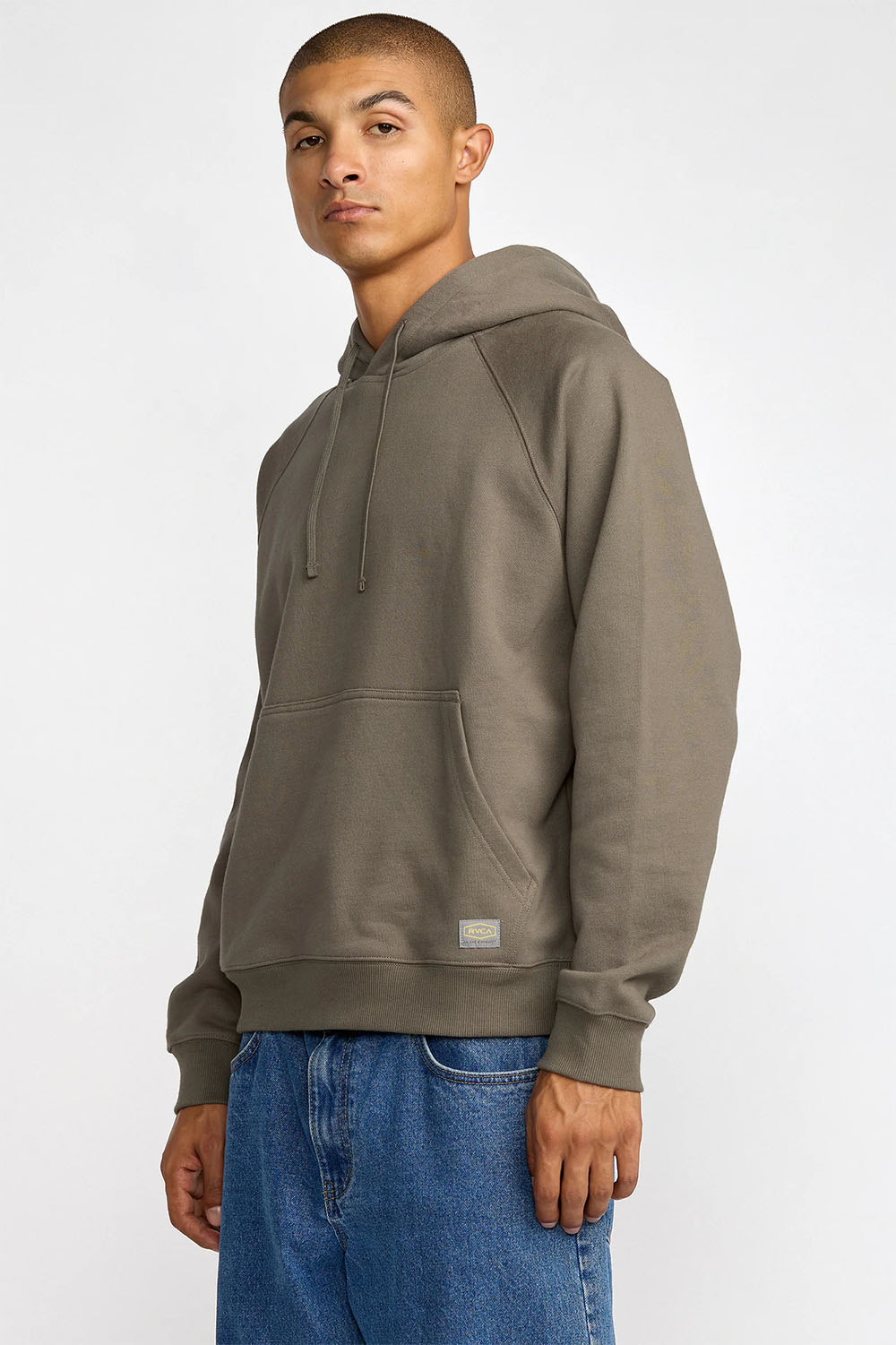RVCA Dayshift Hoodie Mushroom Side