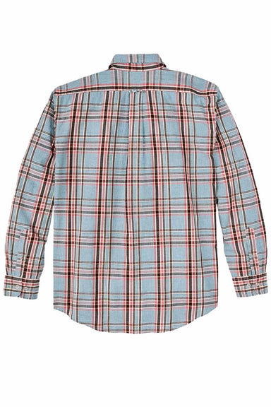 Filson - Washed LS Feather Cloth Shirt - Light Blue/Red/Natural Plaid - Back