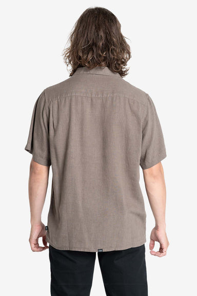 Thrills - Hemp Minimal Thrills Bowling Shirt - Light Canteen - Back