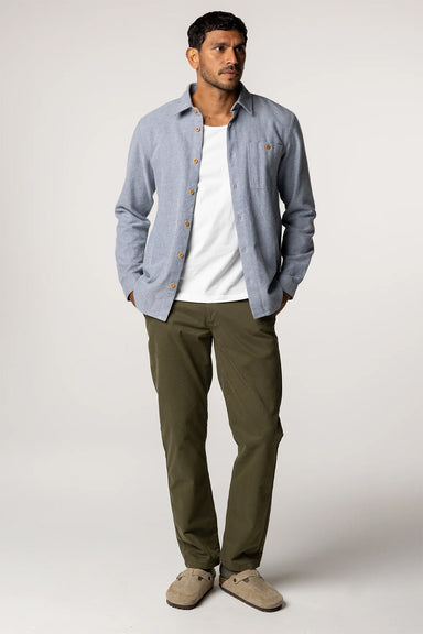 Finisterre - Gylly Shirt - Indigo Dobby - Front