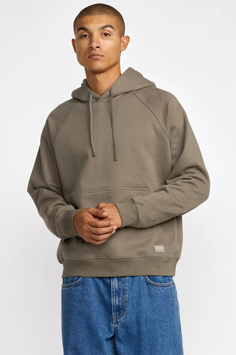 RVCA Dayshift Hoodie Mushroom Front