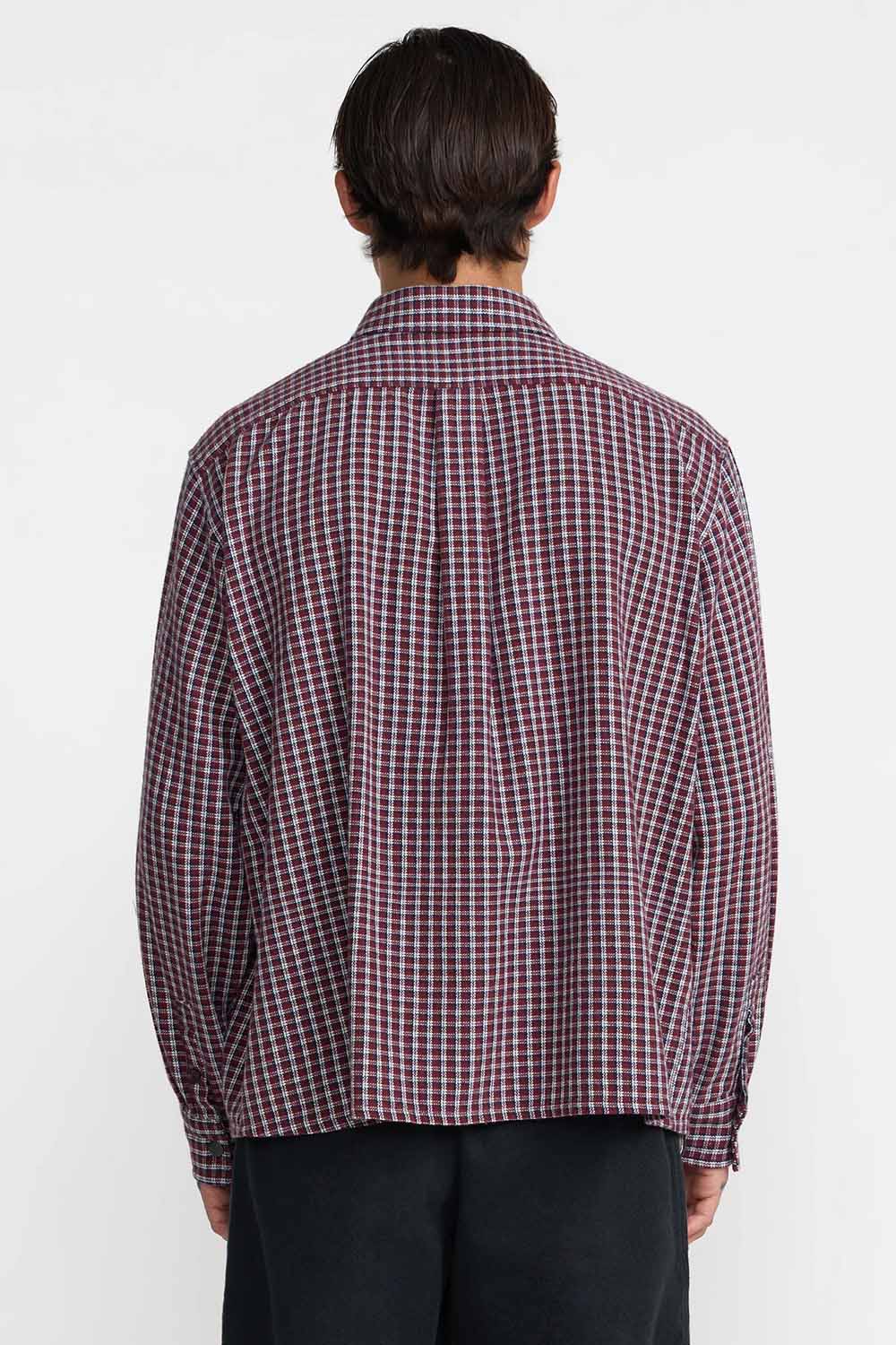 RVCA Big RVCA Flannel in Red Earth — Back view