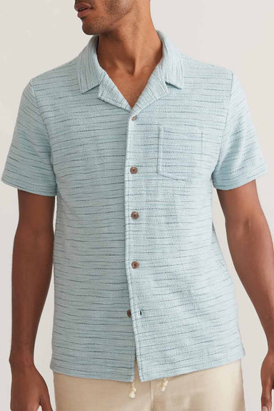 Marine Layer - Beach Texture Resort Shirt - Sterling Blue - Front