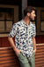 Outerknown - The SS Studio Shirt - Indigo Floating Fauna - Model