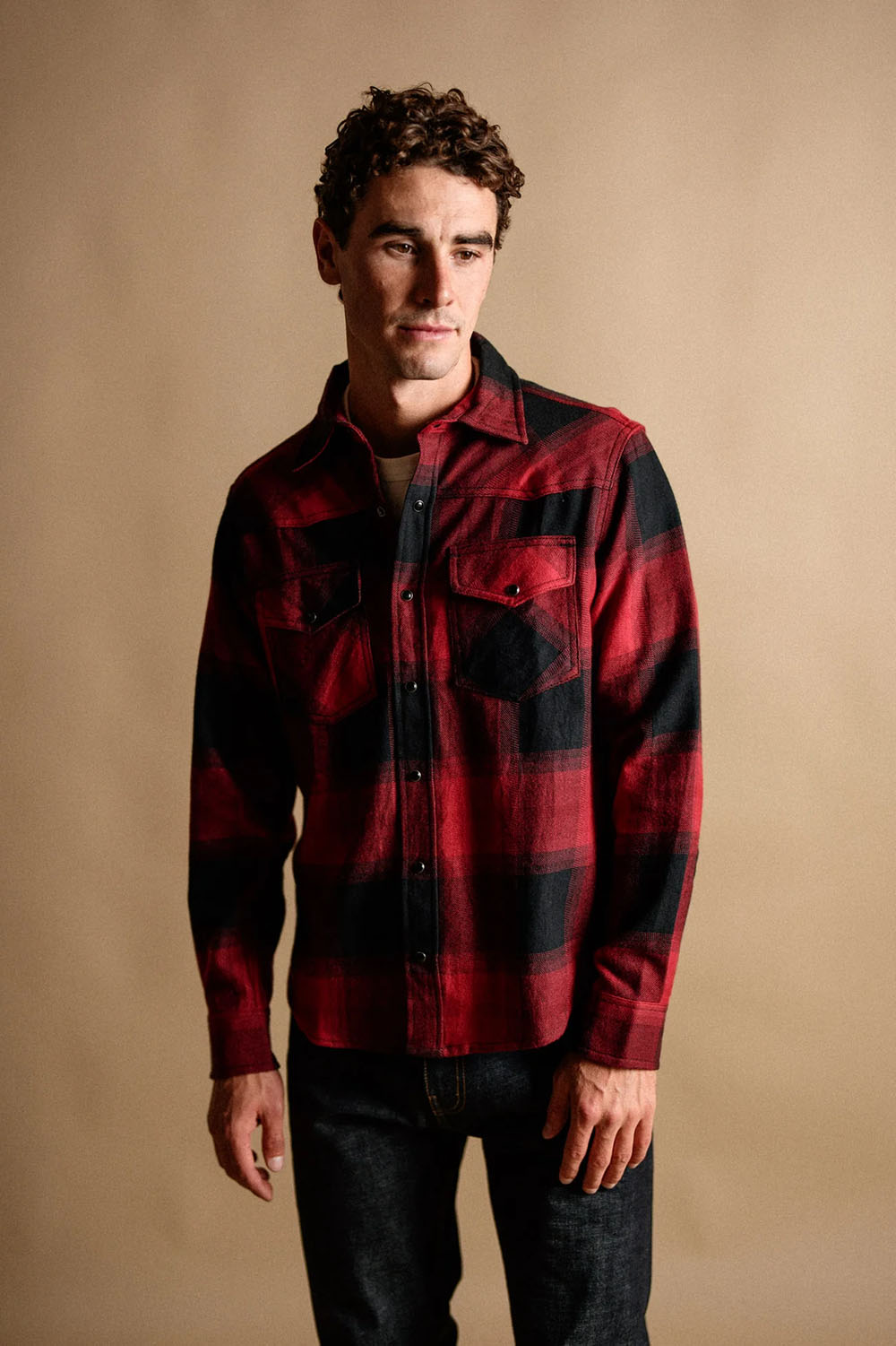 Iron & Resin - Somis Shirt - Red - Model Front