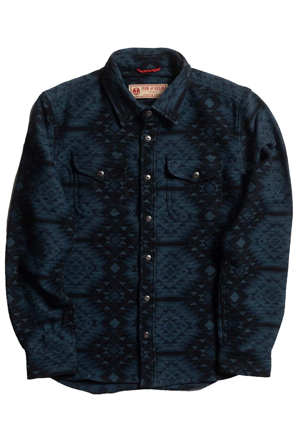 iron and resin allman shirt blue