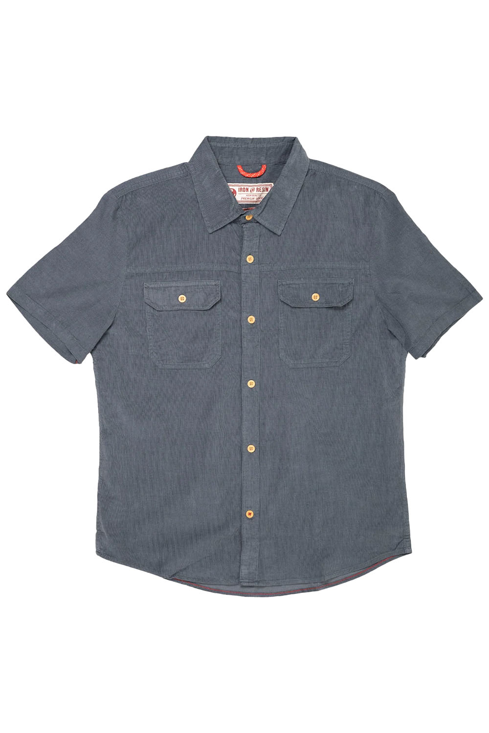 iron and resin herman shirt dark slate flatlay