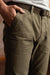 iron and resin herringbone brigade pant army front detail