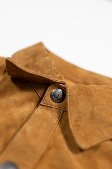 iron and resin roughneck shirt cognac collar