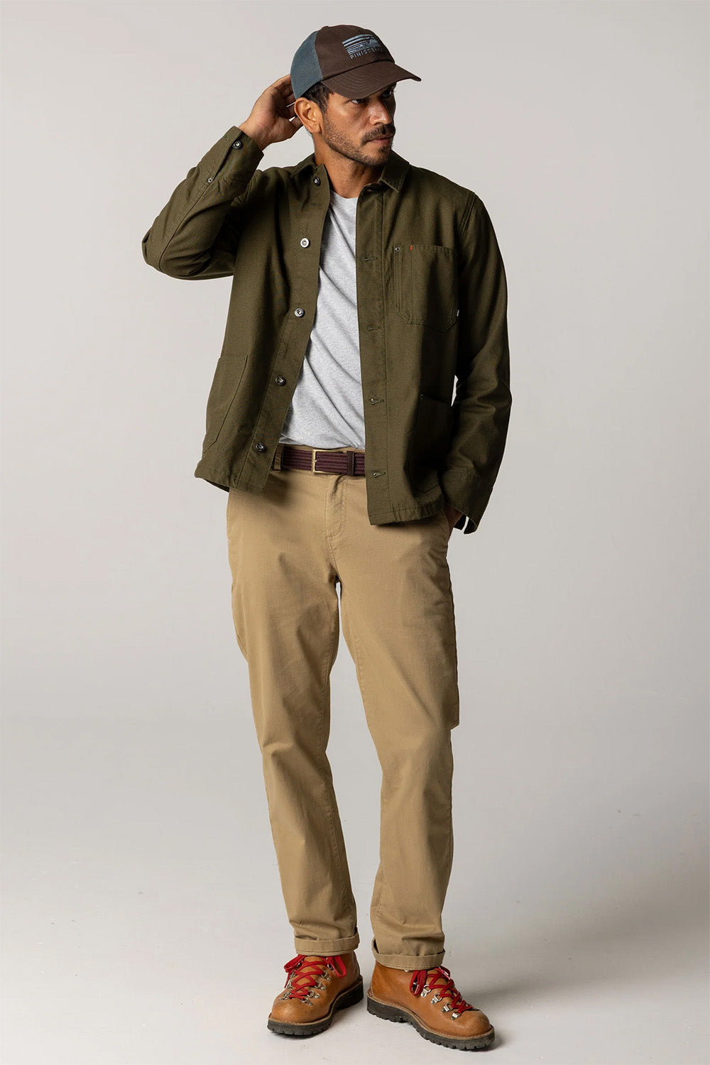 Finisterre - Basset Flannel Lined Jacket - Olive