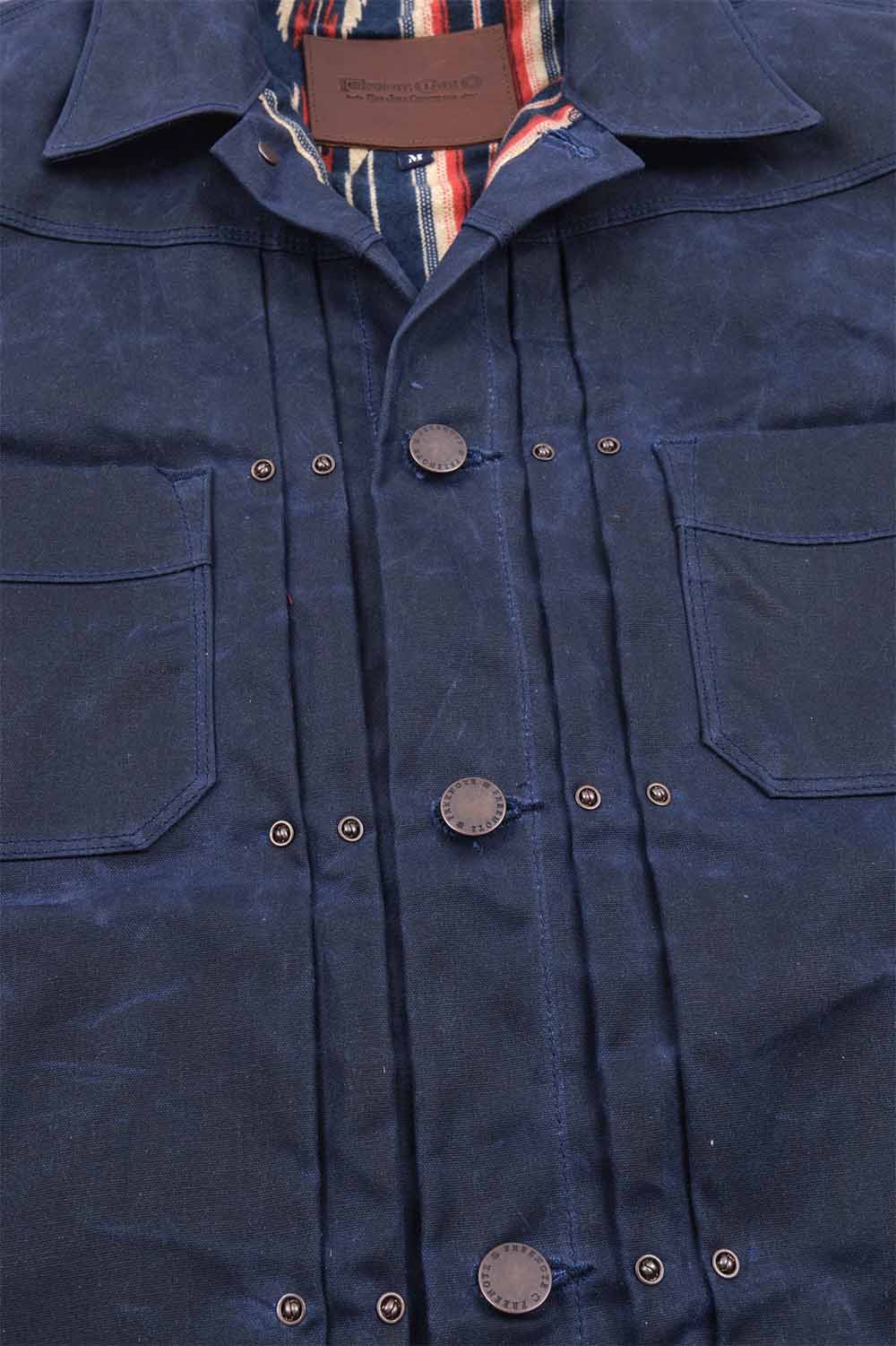 Freenote - Waxed Riders Jacket - Navy - Detail