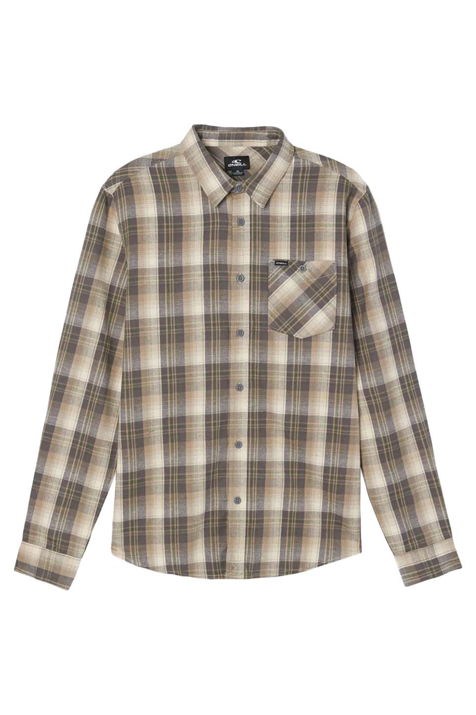 O'Neill - Redmond Stretch Flannel - Khaki - Flatlay