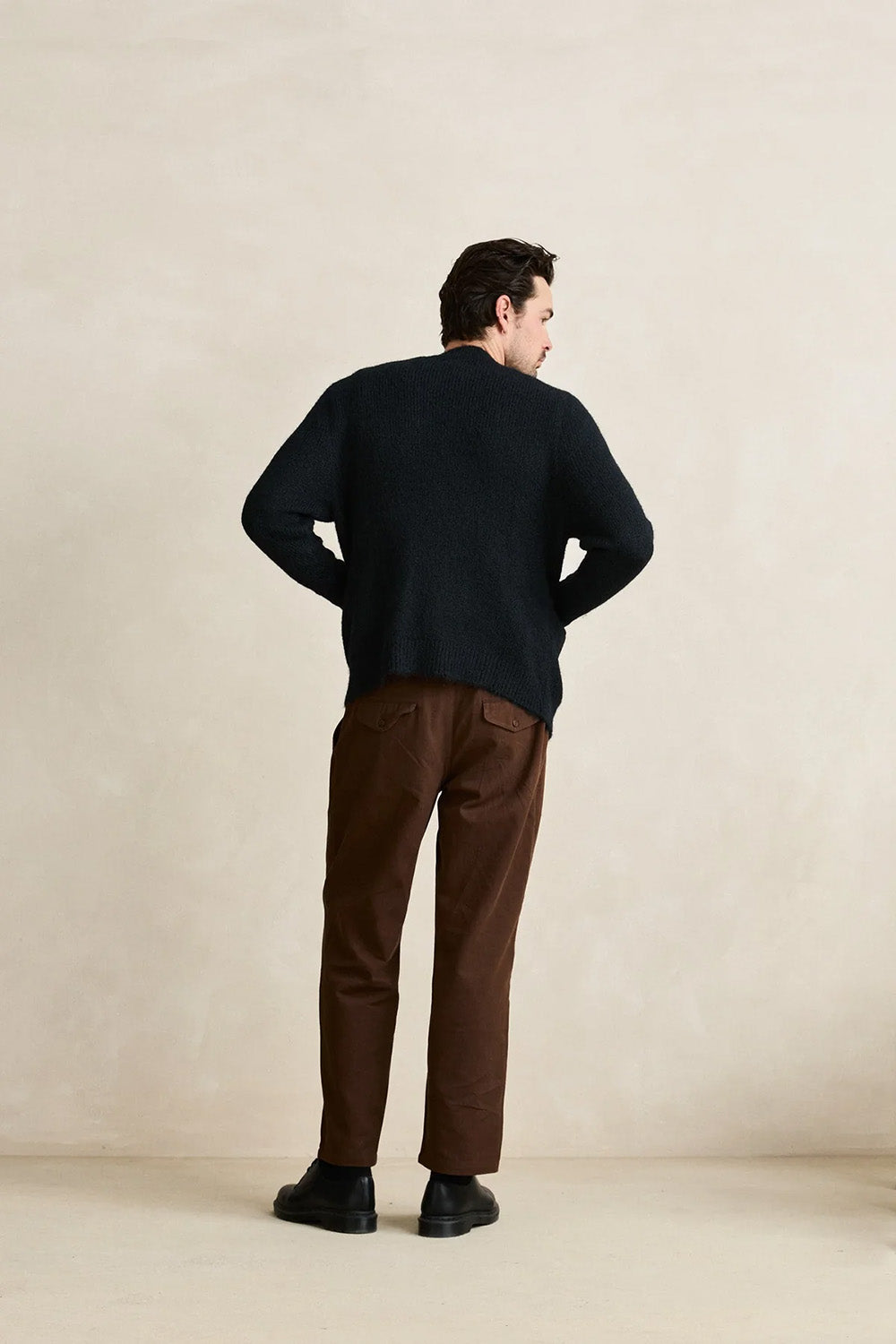 Rhythm - Heritage Bloom Cardigan - Midnight - Model Back