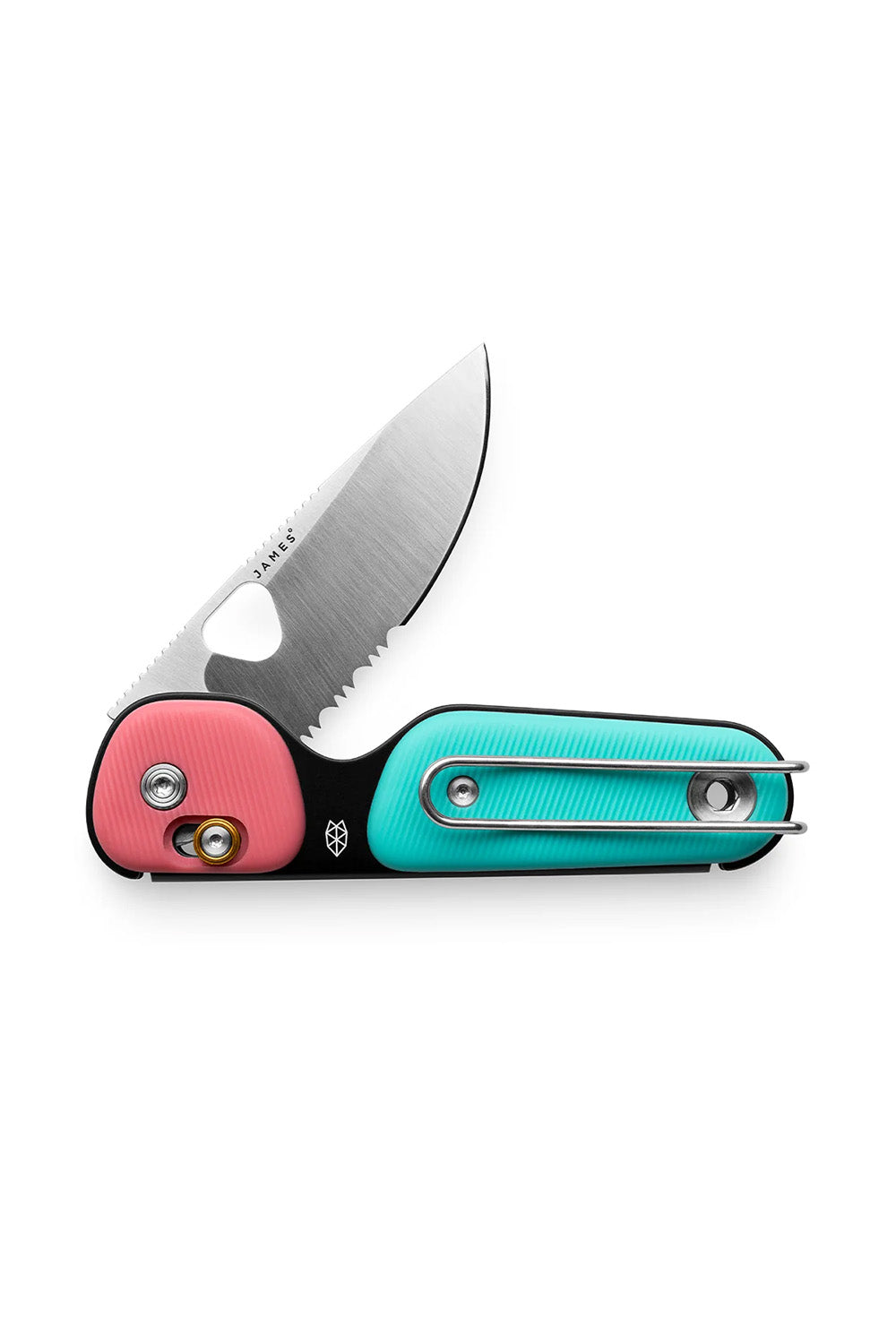The James Brand - The Redstone Knife - Coral/Turquoise/PP Serrated