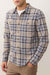 Marine Layer - PACIFICA STRETCH OVERSHIRT Taupe Plaid - Side