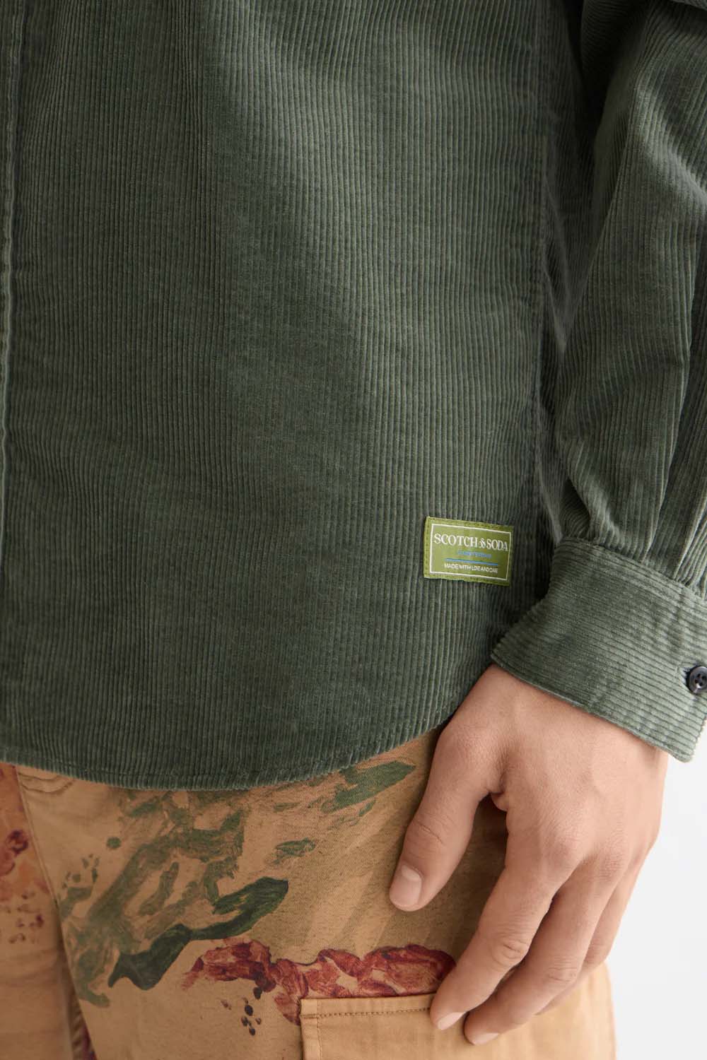 Scotch & Soda - Corduroy Shirt - Thyme - Detail