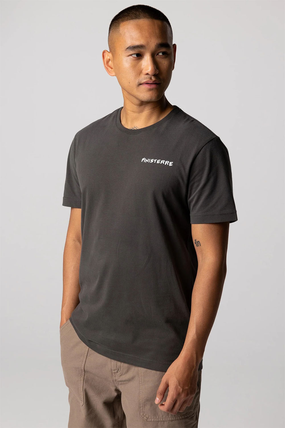 Finisterre - Brave Flag Tee - Raven - Front