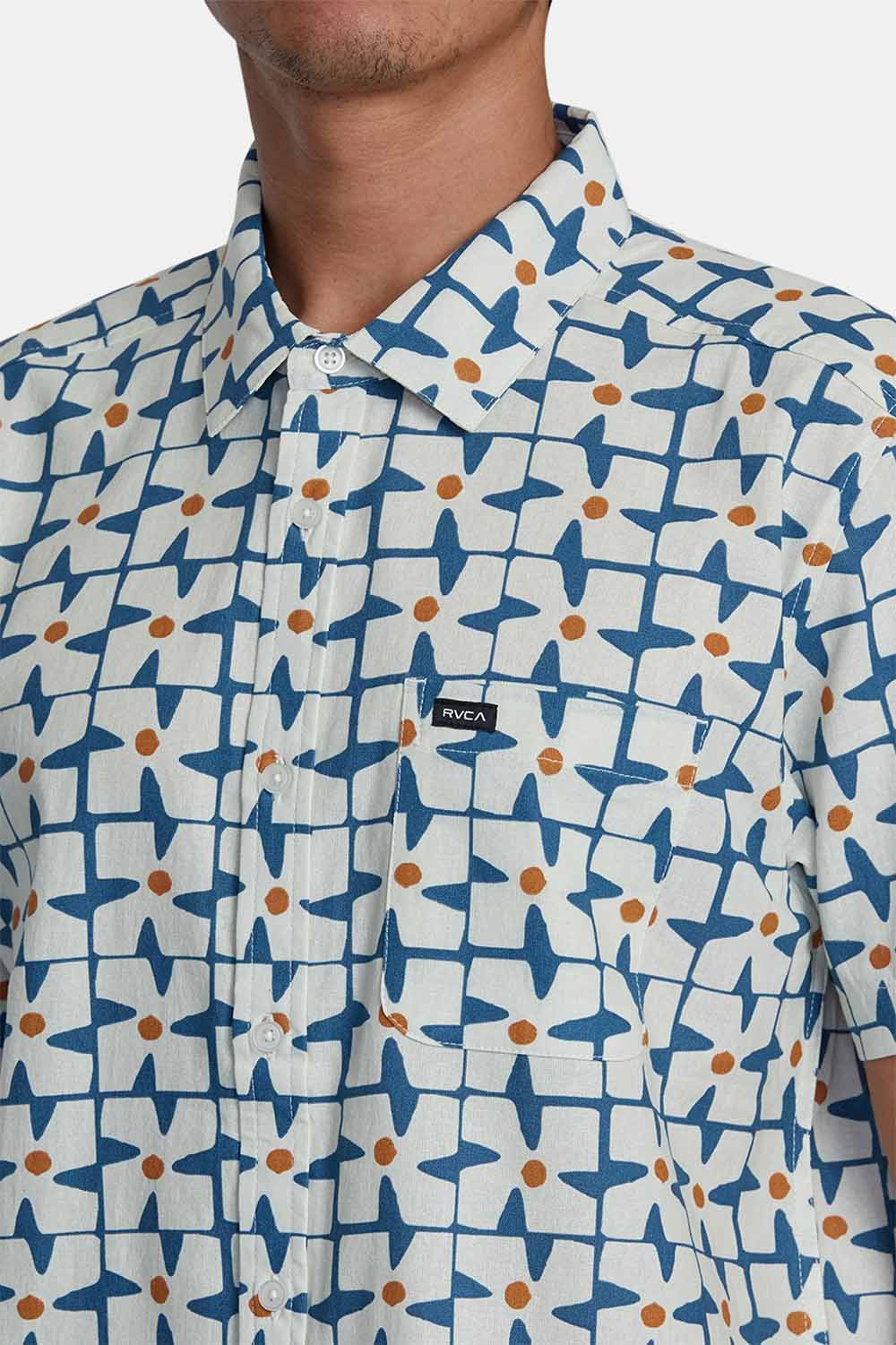 RVCA - Vacationist SS - Cool Blue - Detail