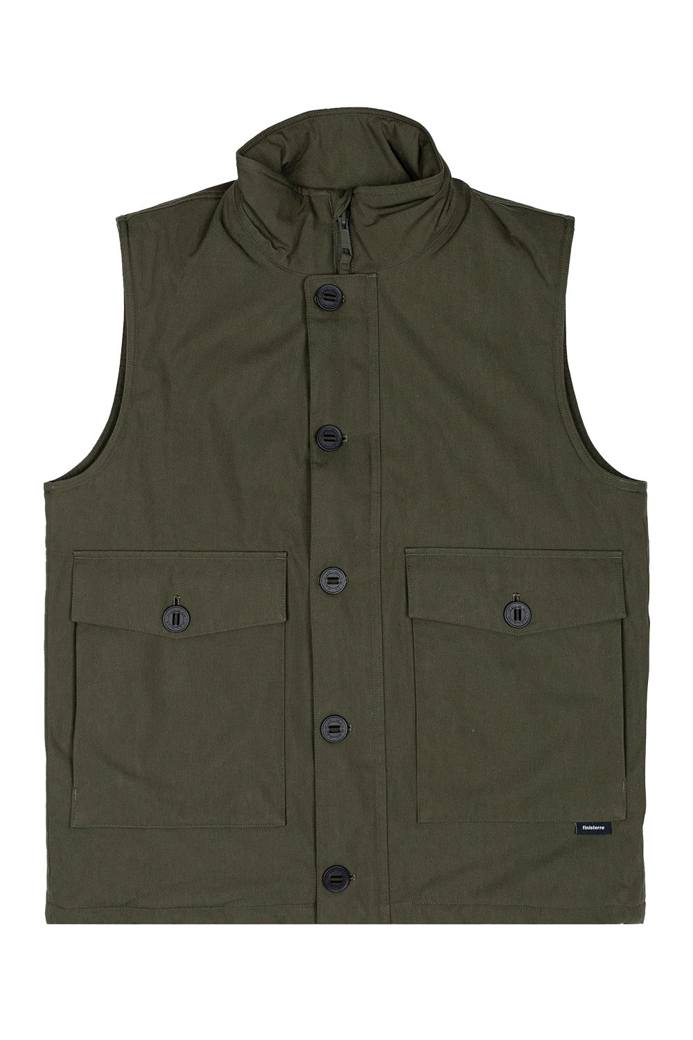 Finisterre - Shipyard Insulated Vest - Timber Green - Flatlay