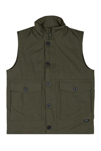 Finisterre - Shipyard Insulated Vest - Timber Green - Flatlay