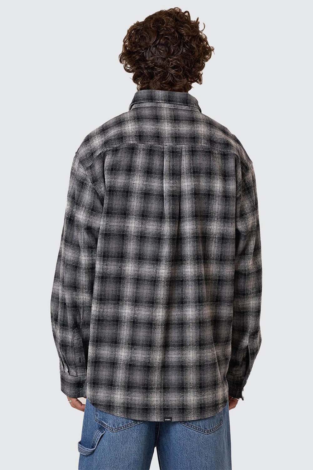 Thrills BARRIO LS FLANNEL SHIRT Black Back