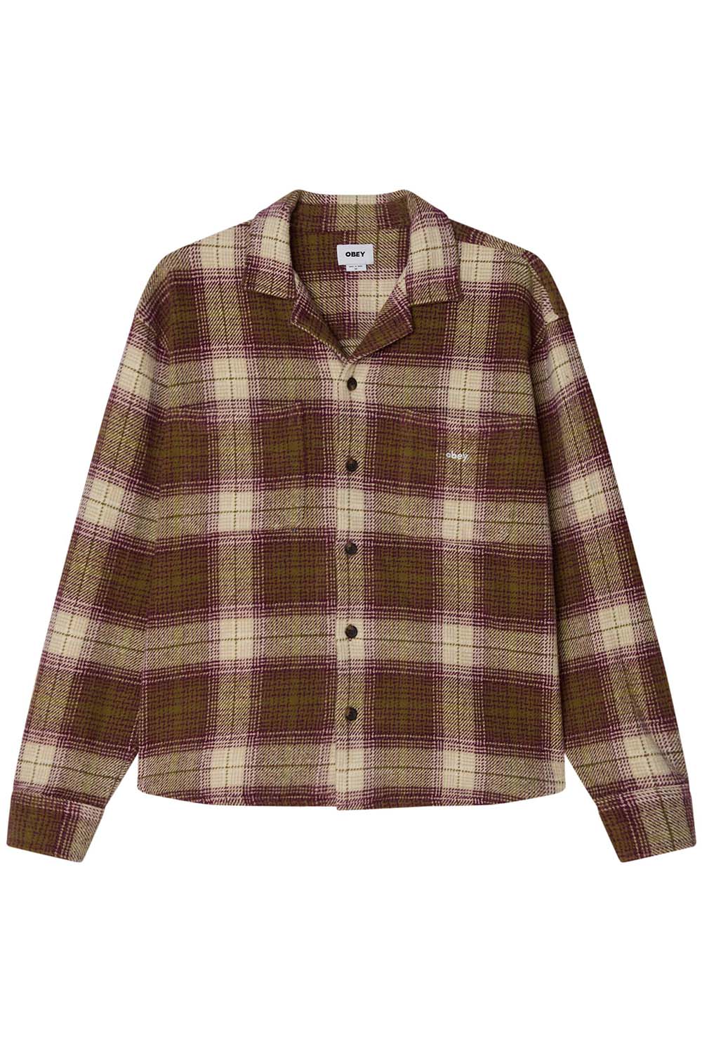 Obey LAUREL WOVEN Moss Green Multi Front