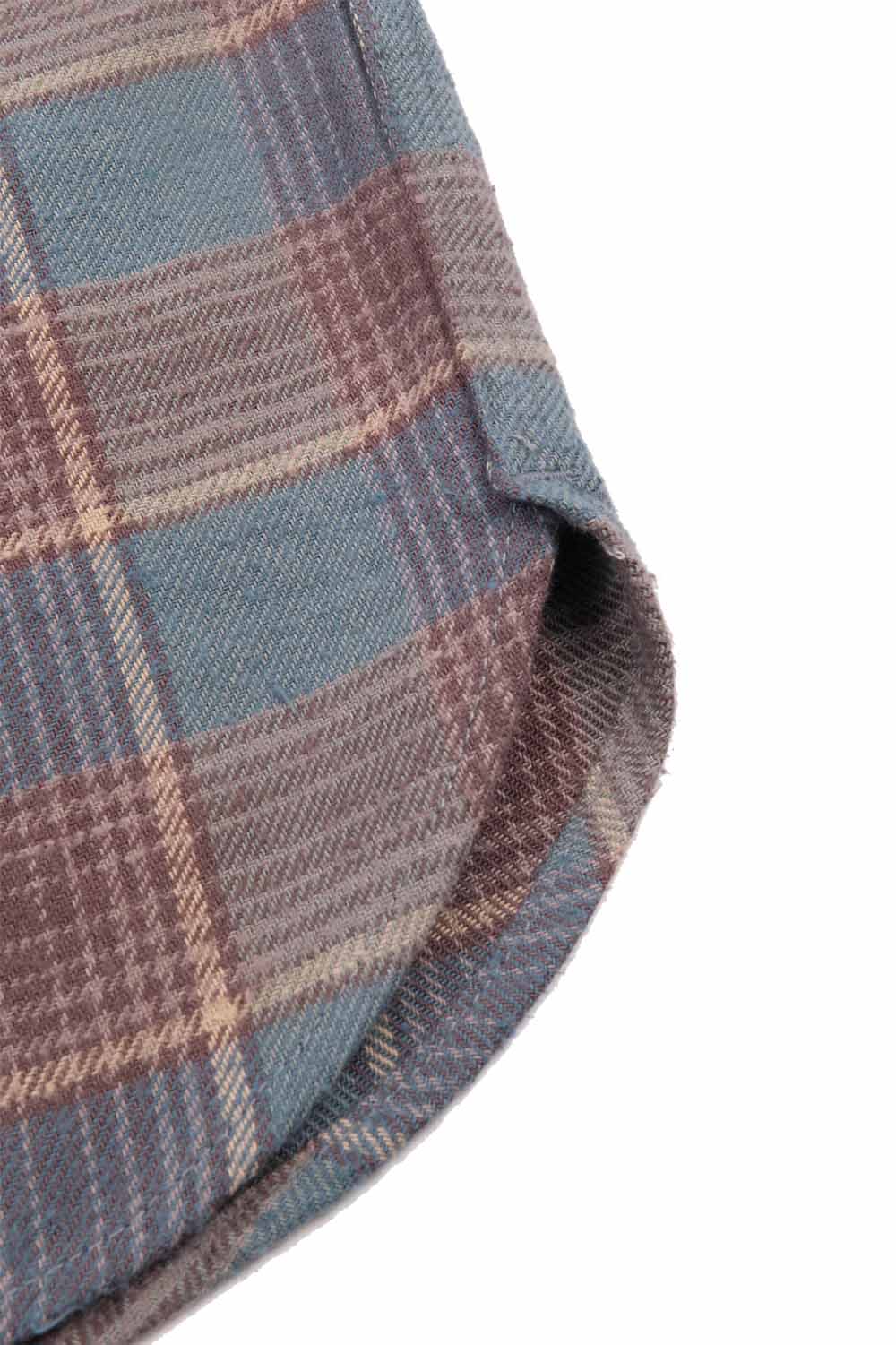 Freenote - Jepson Plaid Woven - Dusty Blue Plaid - Hem