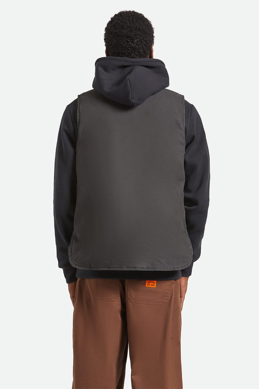 Brixton Builders Abraham Vest Bark Camo Back