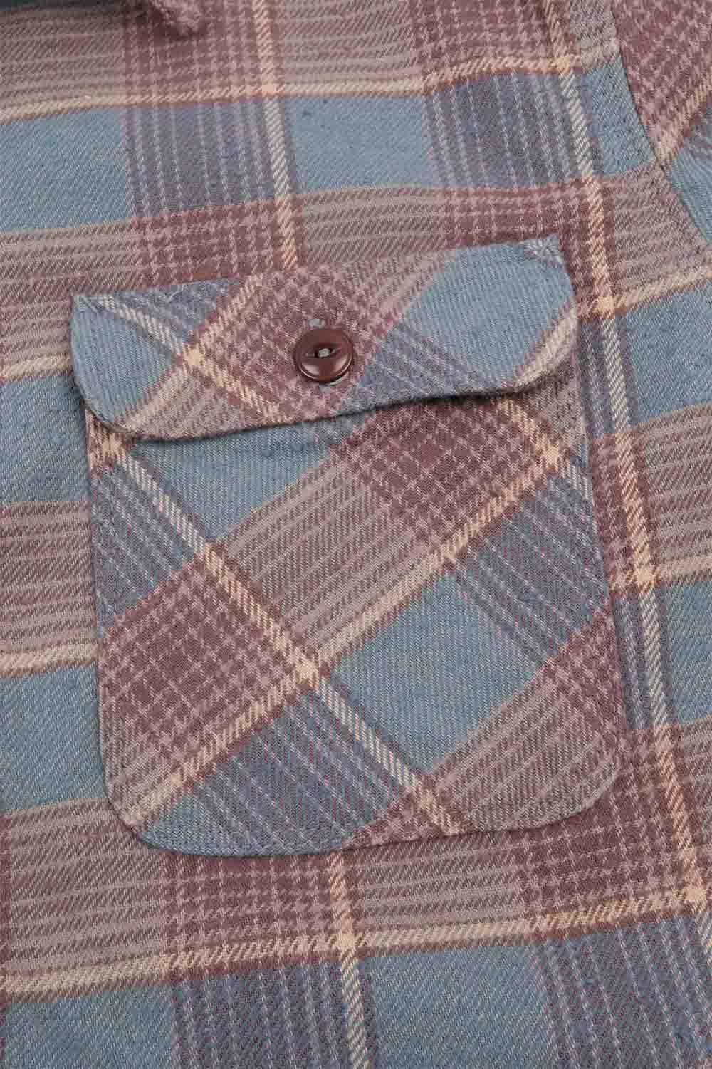 Freenote - Jepson Plaid Woven - Dusty Blue Plaid - Pocket