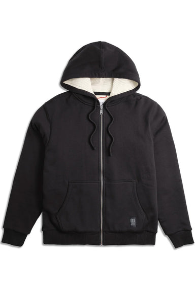 Topo Designs Utility Zip Hoodie in Black — Front view