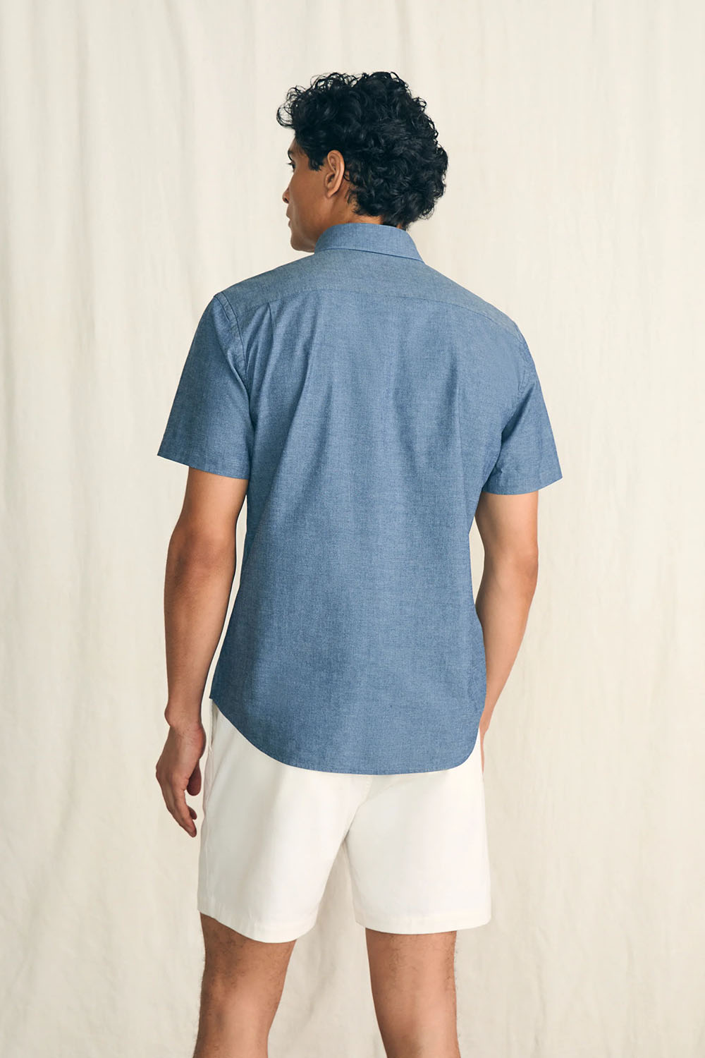 Faherty - Stretch Playa Shirt - Weathered Blue - Back