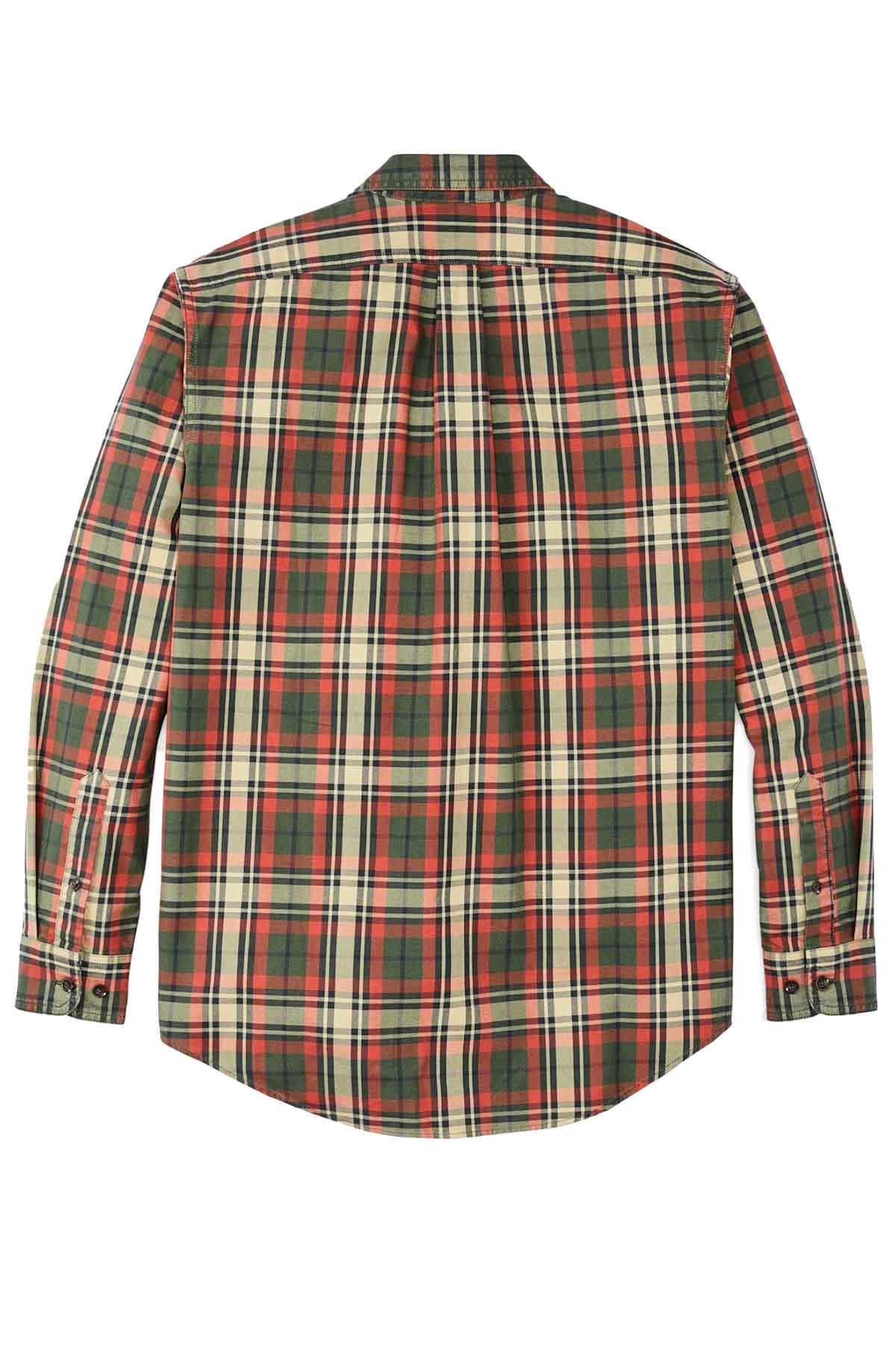 Filson - Light Weight Alaskan Guide Shirt - Silver Pine/Burnt Red Plaid - Back