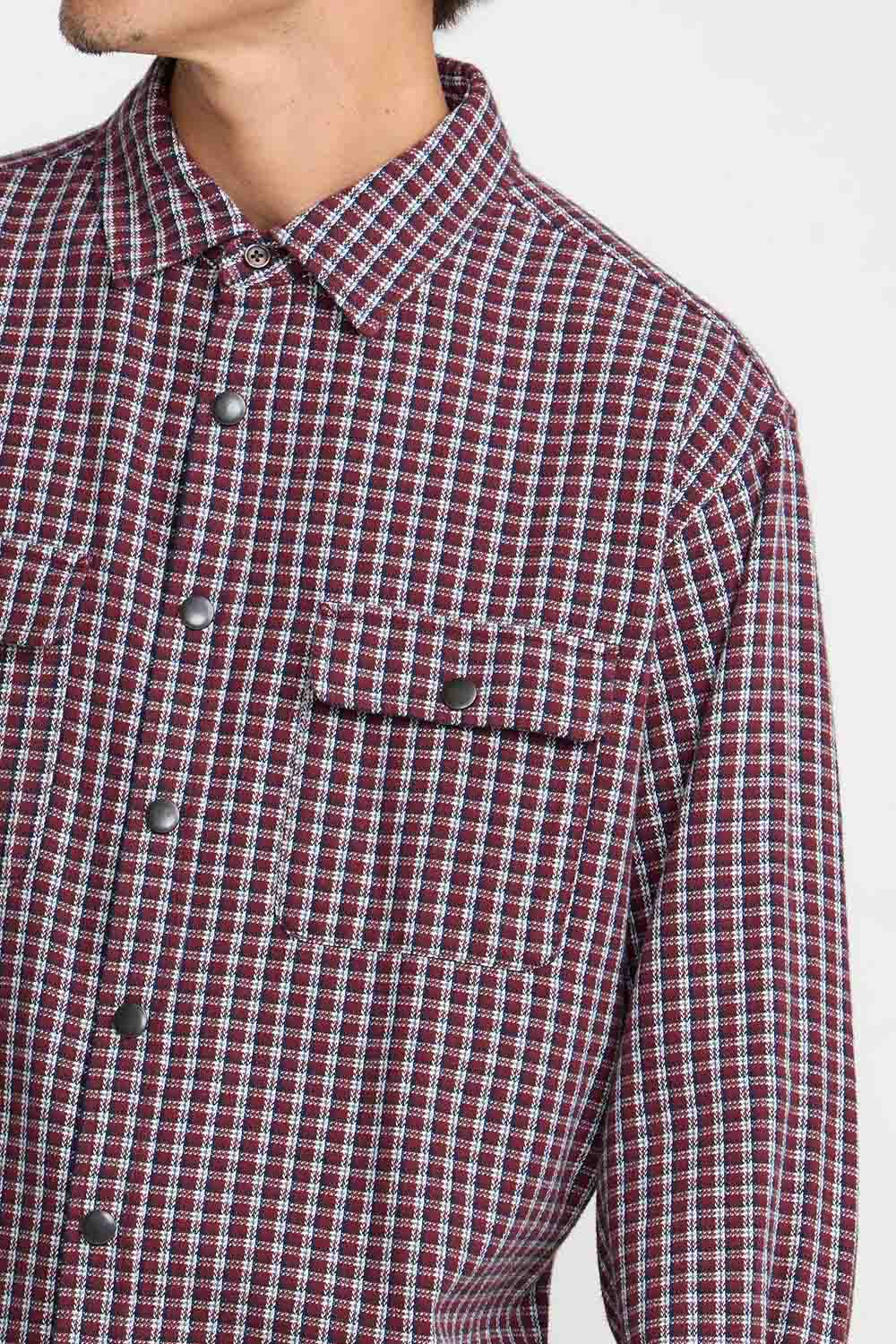 RVCA Big RVCA Flannel in Red Earth — Detail-1 view