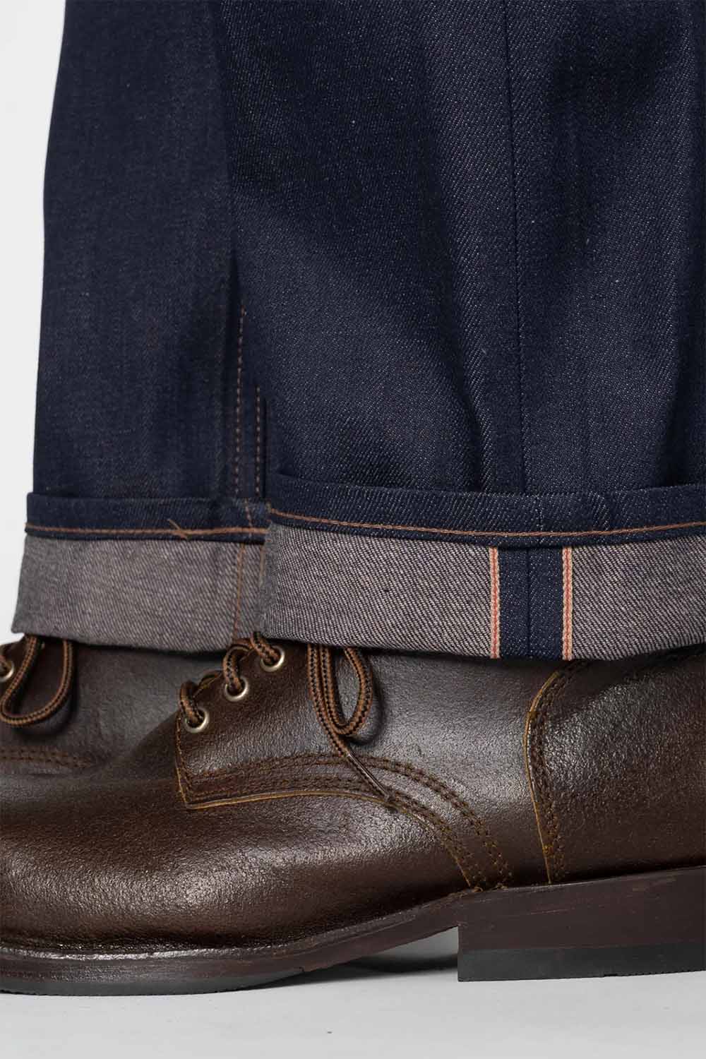 Naked & Famous - Weird Guy - Coffee Dye Selvedge - Hem