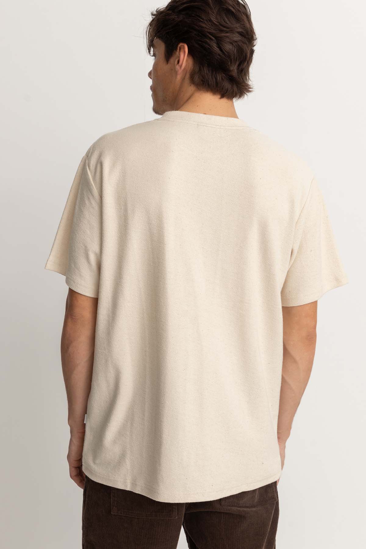 Rhythm - Vintage Terry SS T-Shirt - Natural - Back