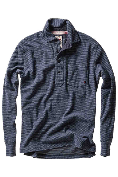 Relwen - Mariner Polo - Navy Stripe - Front