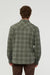 Duer Performance Flannel Overshirt in Thyme Plaid — Back view