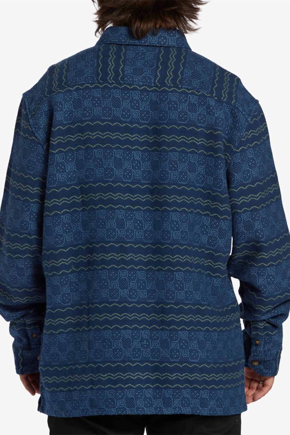 Billabong - Offshore Jacquard Flannel - Dark Blue - Back