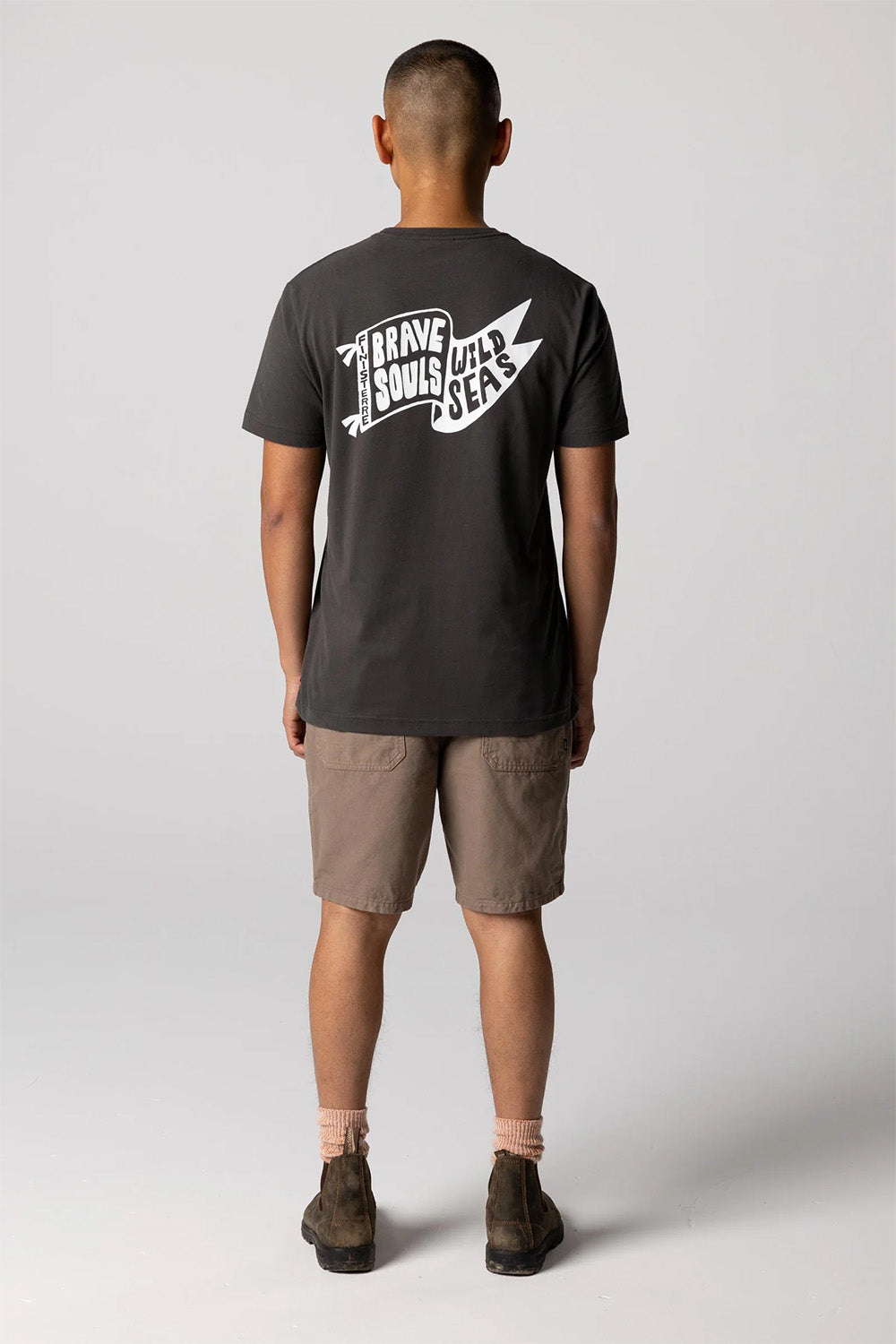 Finisterre - Brave Flag Tee - Raven - Back
